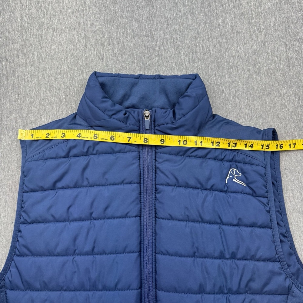 Rhoback Fulton Performance Vest Mens Sz M Navy Blue Quilted Puffer US Flag Golf - Picture 14 of 16